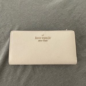 Kate spade Staci saffano leather off white wallet